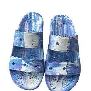 CROCS Blue and White Sandals